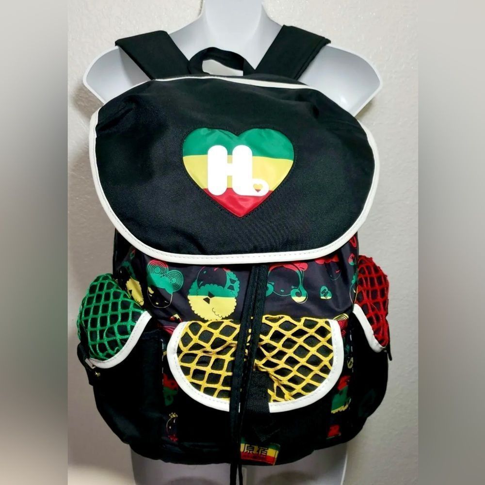 RARE! Harajuku Lovers by Gwen Stefani Rasta Style Backpack in EUC!